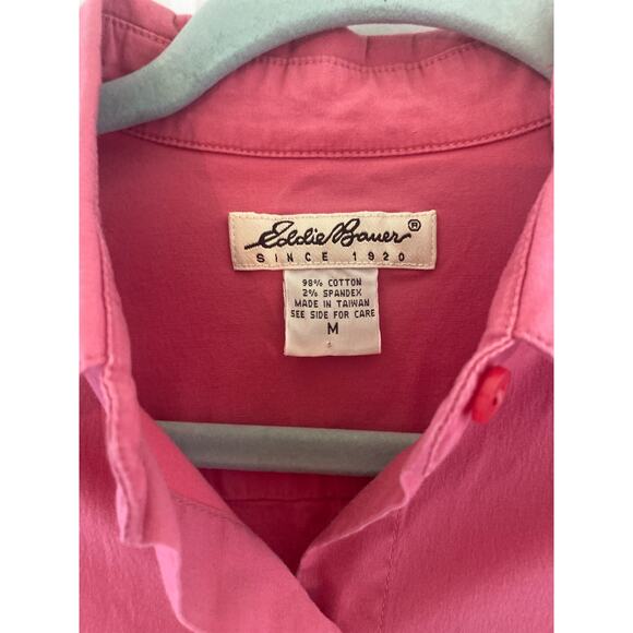 Women’s Eddie Bauer Size Medium Button Shirt Dress Collar - Picture 4 of 6